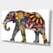 Designart - Yellow Cheerful Elephant - Animal Canvas Art Print